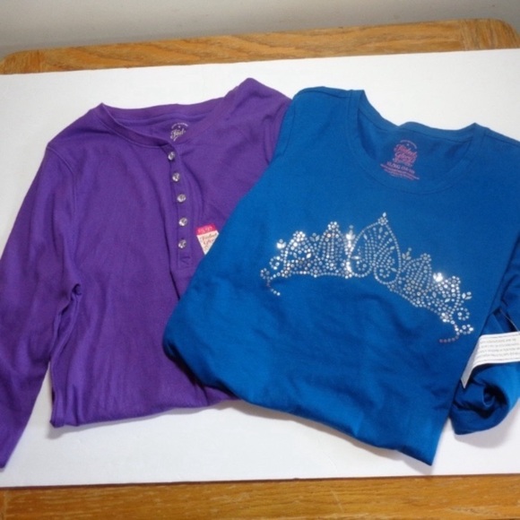 Faded Glory Other - 3/$9 2 tops girls long sleeve shirts casual tops girls XL 14 - 16